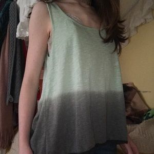 Flowy mint and grey Ombré Tank